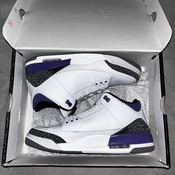 Jordan 3 Retro Dark Iris Size 13 - Picture 2 of 4